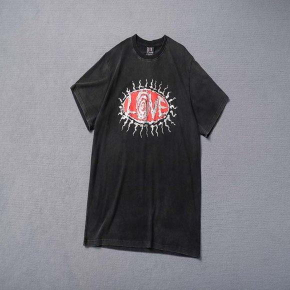 Saint Michael Eyeball Band Logo Print Short Sleeve Black - Picture 1 of 12